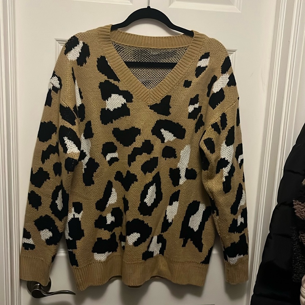 Leopard print sweater